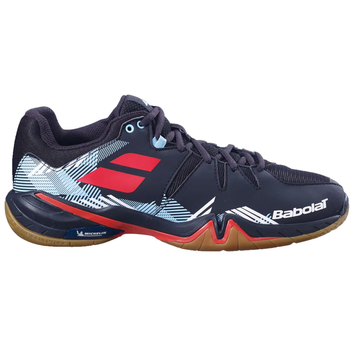 Babolat Men s Shadow Spirit Badminton Shoes Black Tomato Red