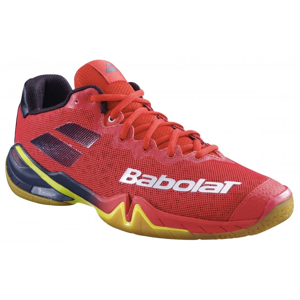 Babolat Men s Shadow Tour Badminton Shoes Red Yellow