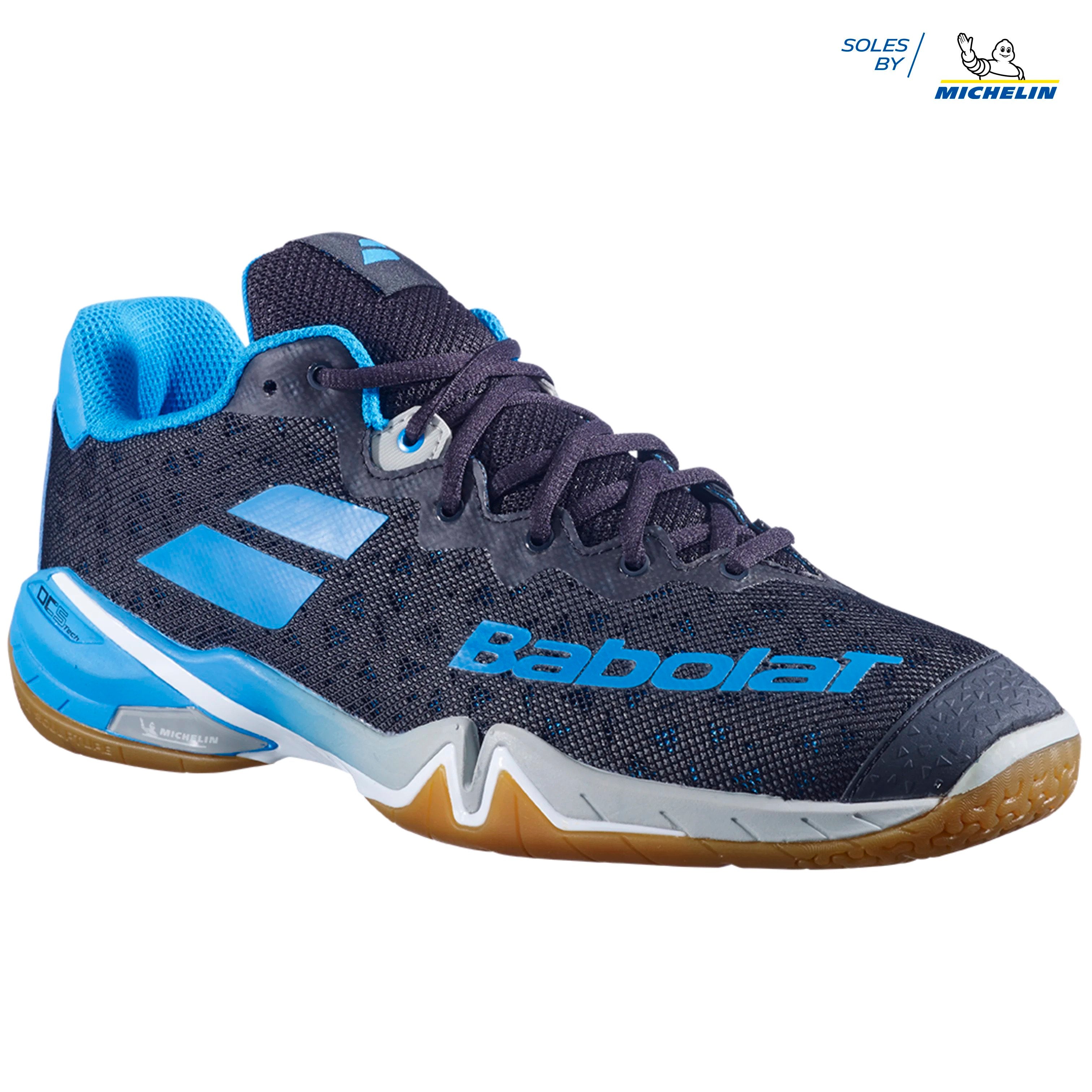 Babolat Men s Shadow Tour Badminton Shoes Black Blue Achivr