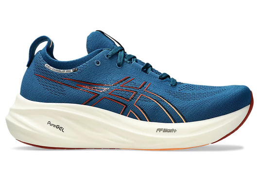 Asics Gel Nimbus 26 Men's Wide Running Shoes | Rich Navy/Faded Orange