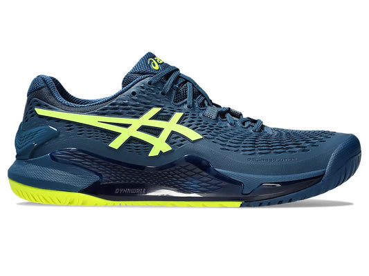 Asics Gel Resolution 9 Tennis Shoe | Mako Blue/Safety Yellow