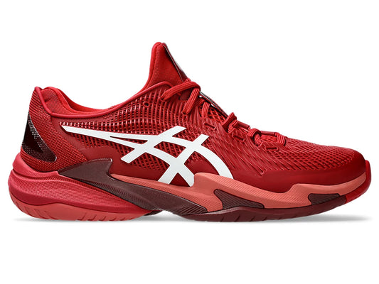 Asics Court FF 3 Novak Tennis Shoe | Cranberry/White