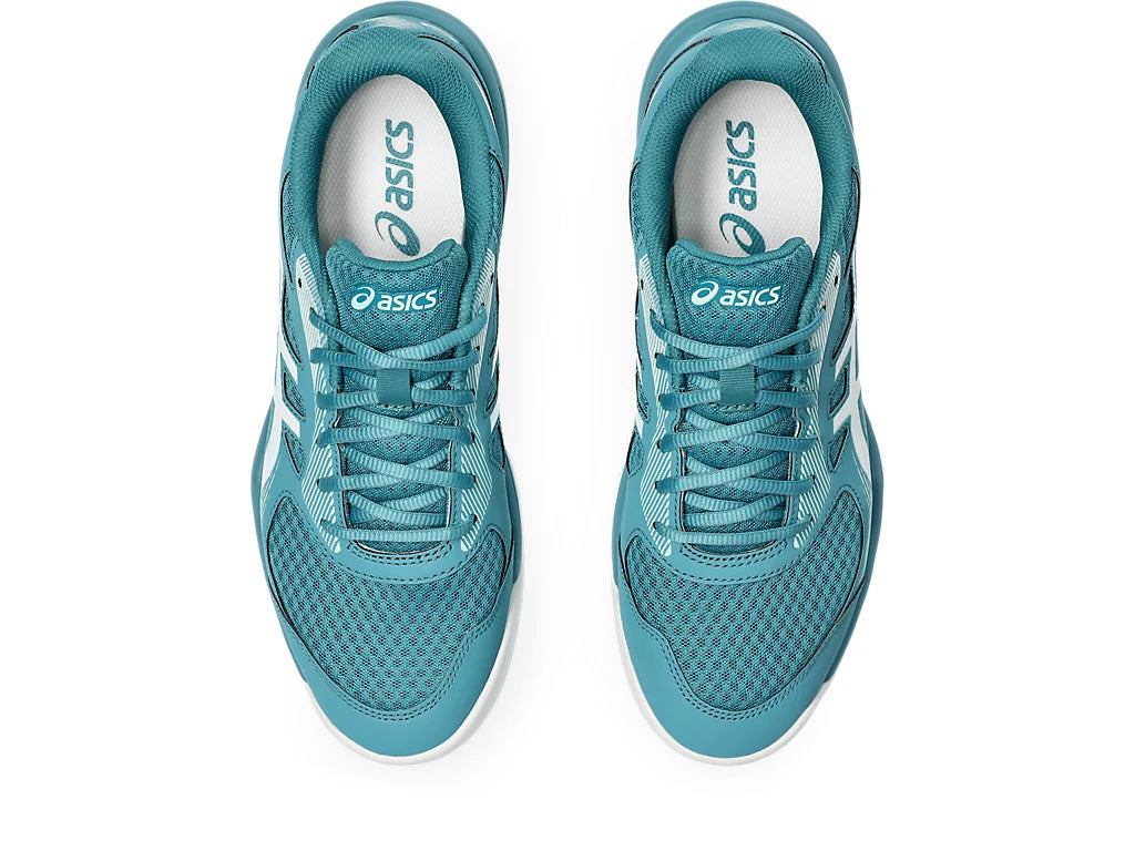 Asics Upcourt 5 Badminton Shoes - Blue Teal/White