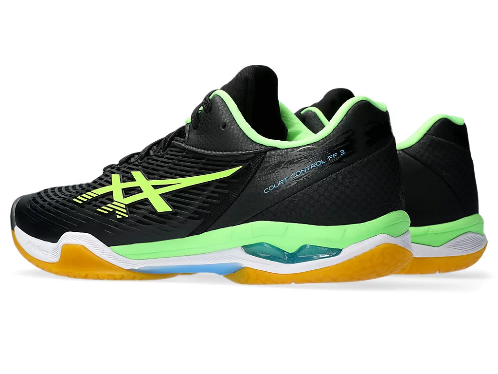 Asics Court Control FF 3 Badminton Shoe - Black/Lime Burst