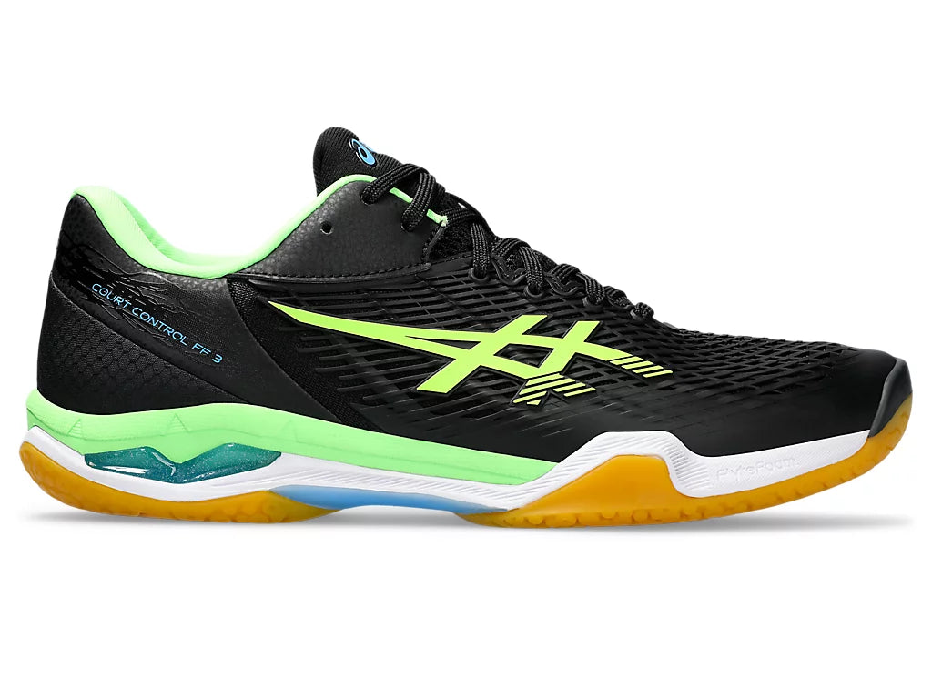 Asics Court Control FF 3 Badminton Shoe - Black/Lime Burst