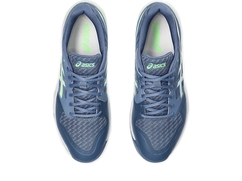 Asics Gel Court Hunter 3 Badminton Shoes - Denim Blue/Lime Burst