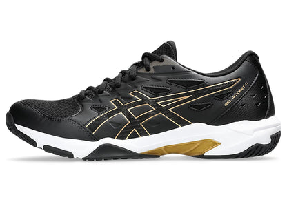 Asics Gel Rocket 11 Badminton Shoe | Black/Pure Gold