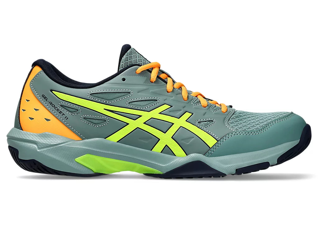 Asics Gel Rocket 11 Badminton Shoe | Celadon/Safety Yellow