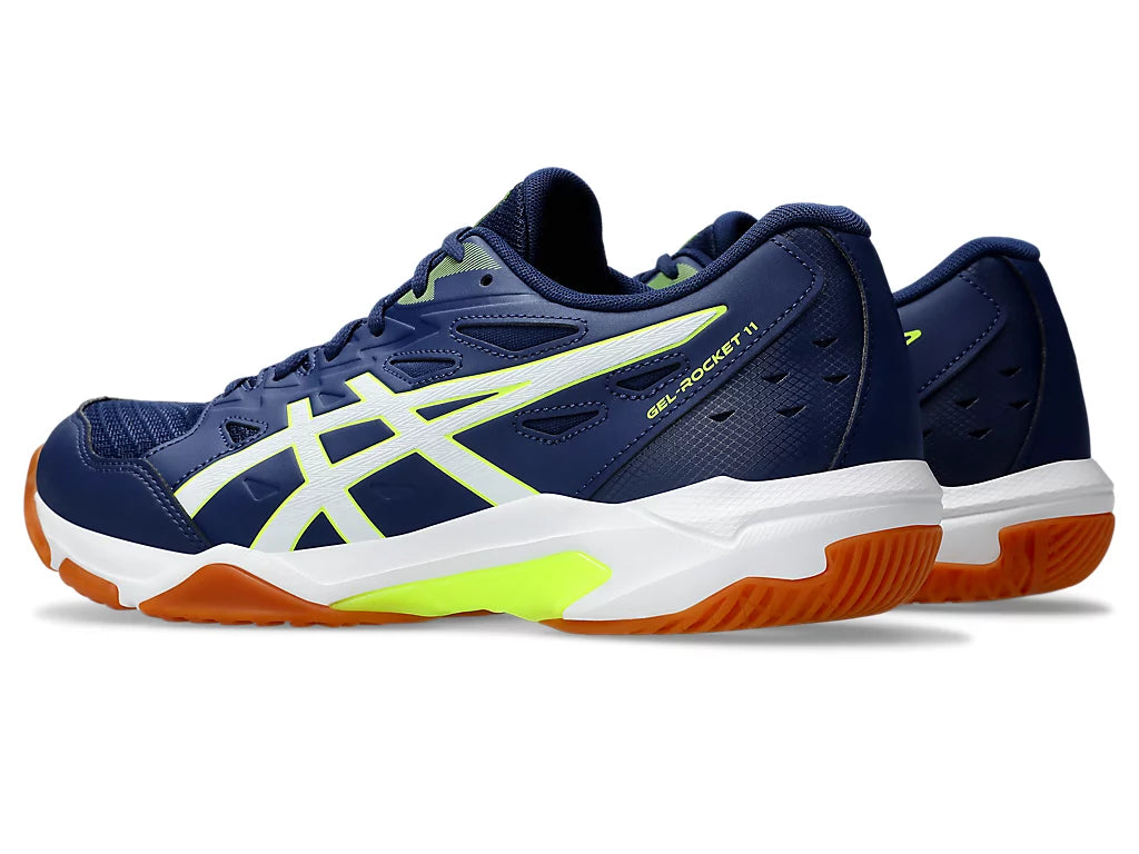 Asics Gel Rocket 11 Badminton Shoe | Blue Expanse/Safety Yellow