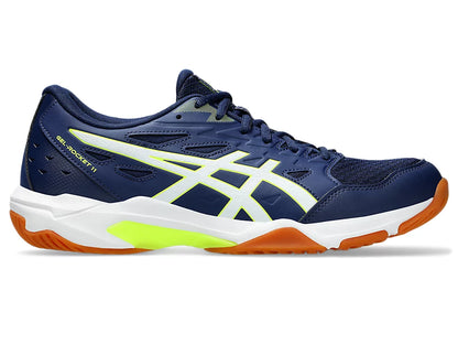 Asics Gel Rocket 11 Badminton Shoe | Blue Expanse/Safety Yellow