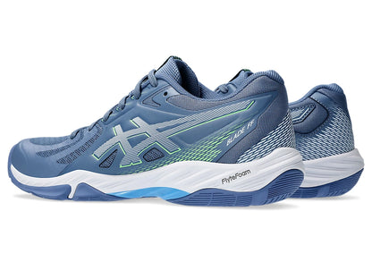 Asics Blade FF Badminton Shoes - Denim Blue/Lime Burst