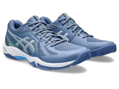 Asics Blade FF Badminton Shoes - Denim Blue/Lime Burst