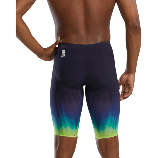 TYR Men's Venzo Influx High Waist Jammer | Lime Navy.