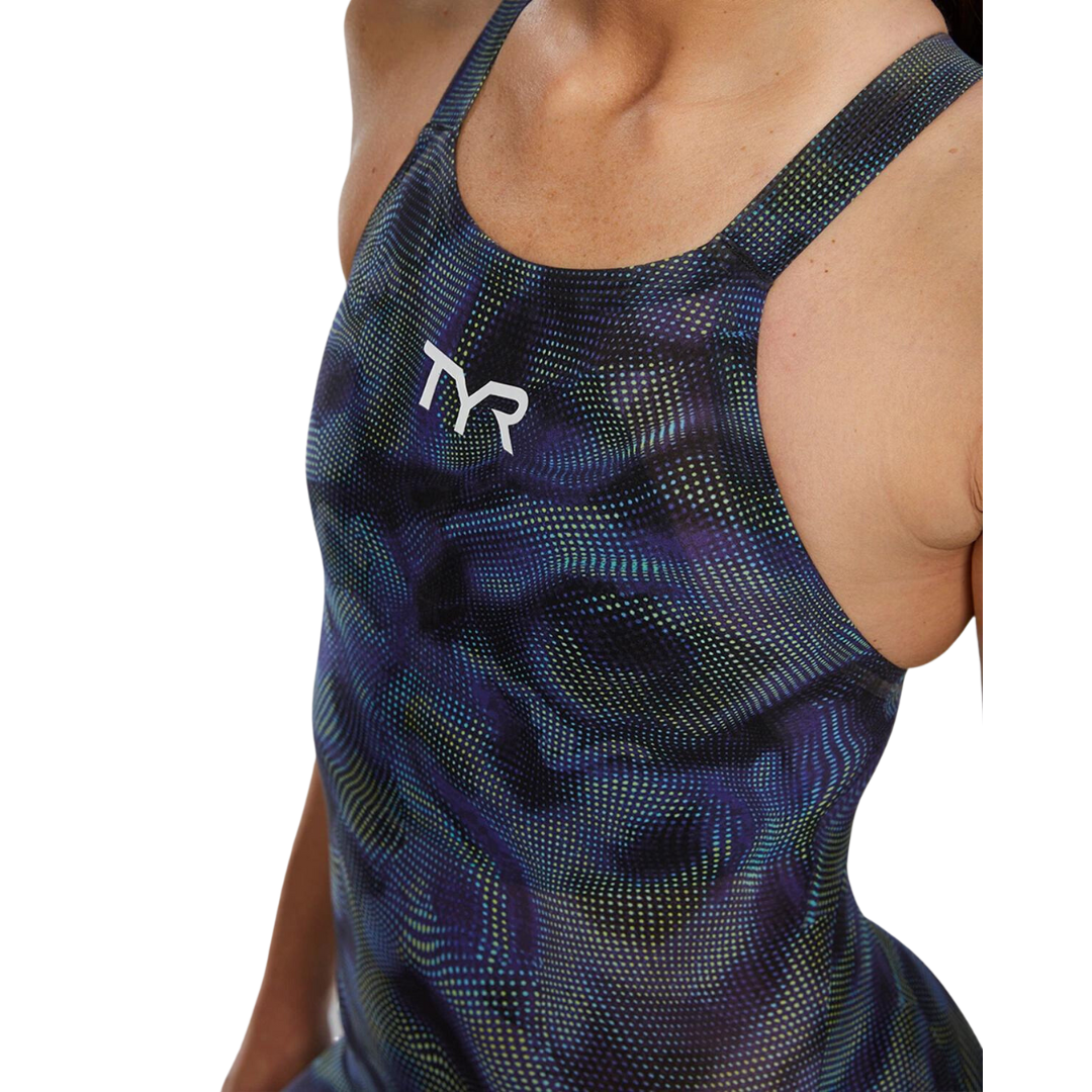 TYR Women's Avictor 2.0 Exolon Openback Swimsuit | Lime Navy