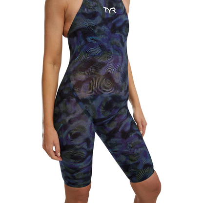 TYR Women's Avictor 2.0 Exolon Openback Swimsuit | Lime Navy