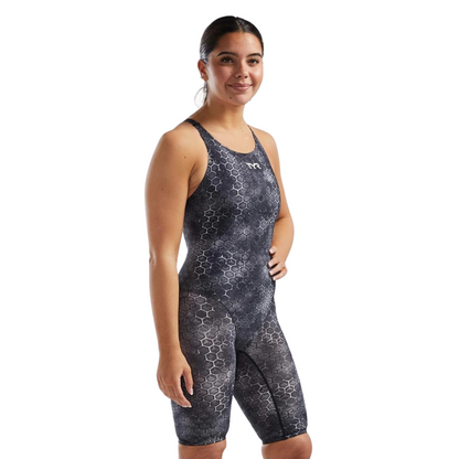 TYR Women's Thresher Open Back Swimsuit Akurra | Black