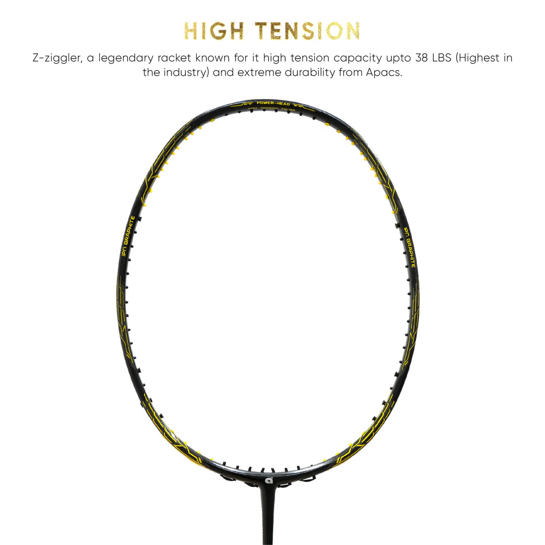 Apacs Z-Ziggler Limited Edition Badminton Racket (Unstrung) | Black/Yellow