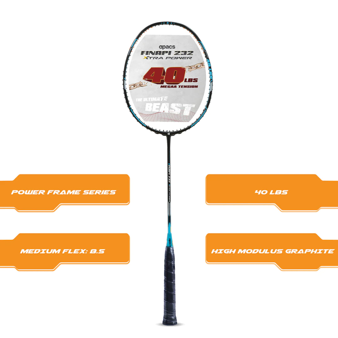 Apacs Finapi 232 Xtra Power Badminton Racket (Unstrung)