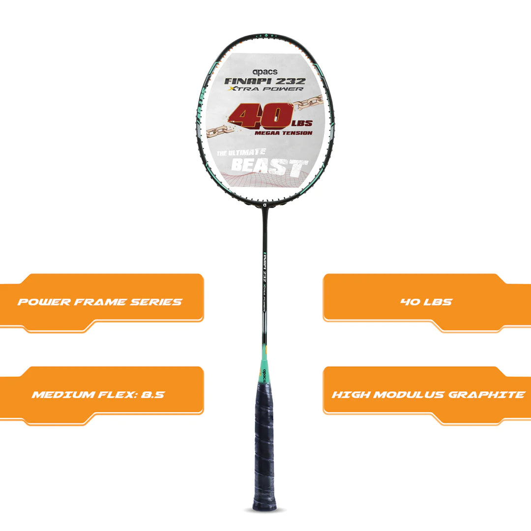 Apacs Finapi 232 Xtra Power Badminton Racket (Unstrung)