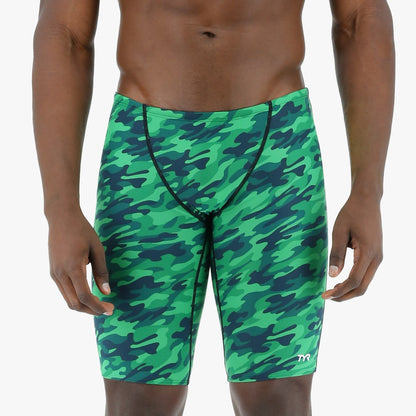 TYR Durafast Elite Men's Blackout Camo Jammer Swimsuit | Green