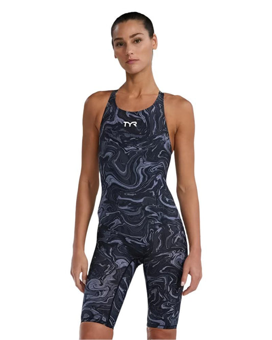 TYR Women's Thresher Hyperblitz Openback Swimsuit | Titanium