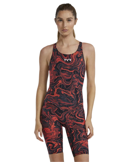 TYR Women's Thresher Hyperblitz Openback Swimsuit | Red