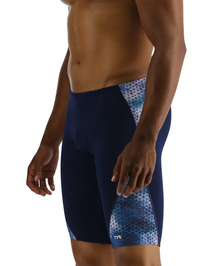 TYR Durafast Elite Men's Starhex Blade Jammer Swimsuit | Blue Ice