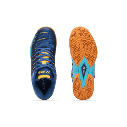 Yonex Tour Dominant 2 Badminton Shoe | Sailor Blue/Bright Aqua/Mustard Gold