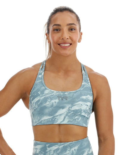 TYR Base Kinetic Women's Racerback Sports Bra | Aqueous