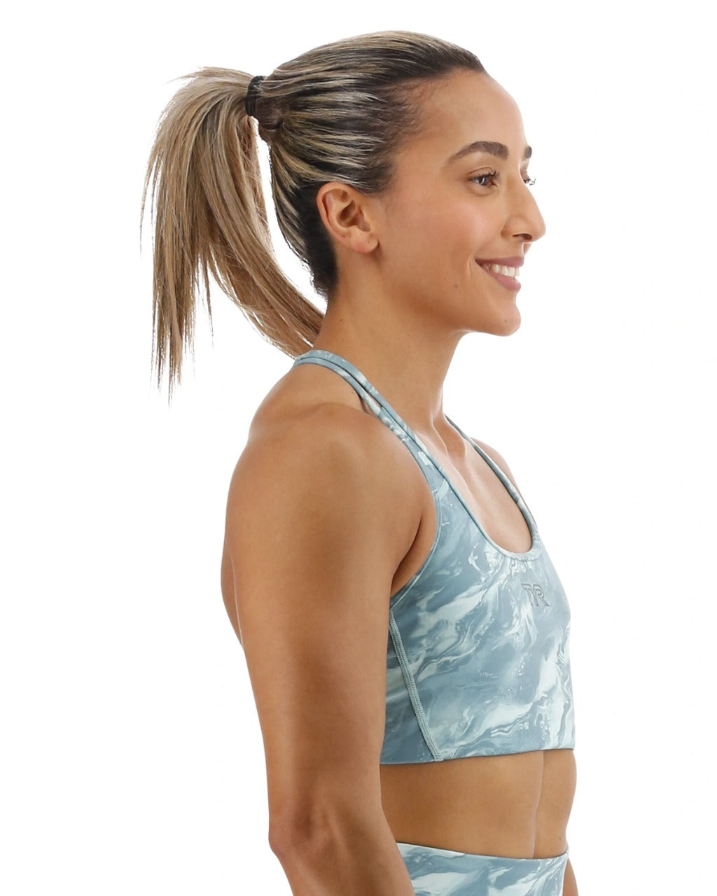 TYR Base Kinetic Women's Racerback Sports Bra | Aqueous