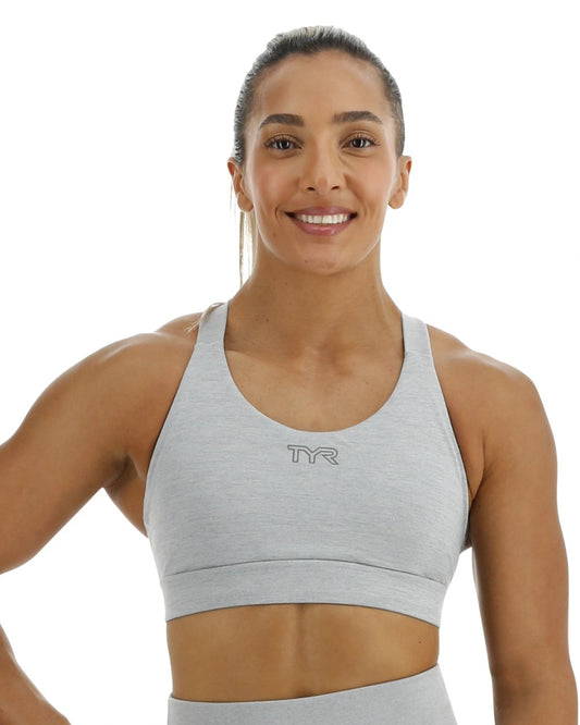 TYR Base Kinetic Women's Crossback Sports Bra | Heather