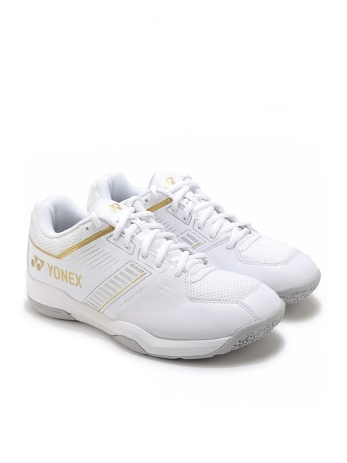 Yonex Power Cushion Strider Flow Wide Badminton Shoe | White/Gold