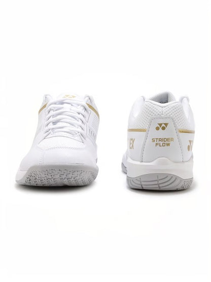 Yonex Power Cushion Strider Flow Wide Badminton Shoe | White/Gold