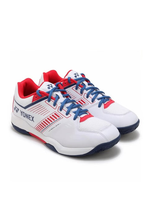 Yonex Power Cushion Strider Flow Wide Badminton Shoe | White/Red – Achivr