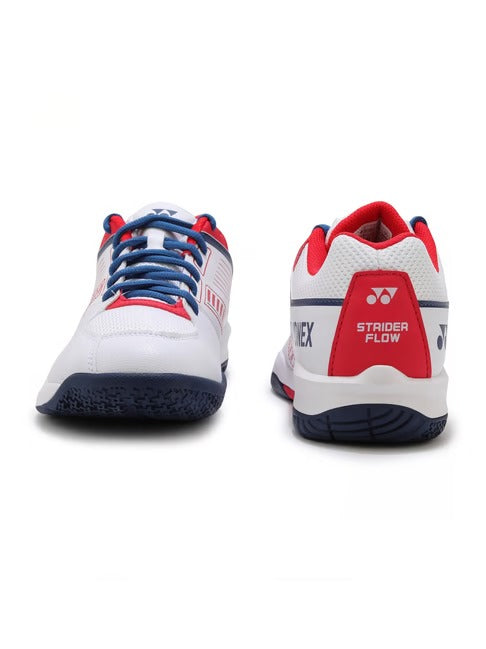 Yonex Power Cushion Strider Flow Wide Badminton Shoe | White/Red