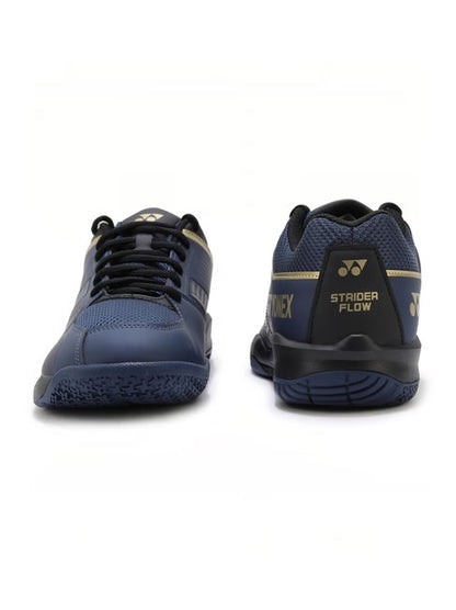 Yonex Power Cushion Strider Flow Wide Badminton Shoe | Navy/Gold