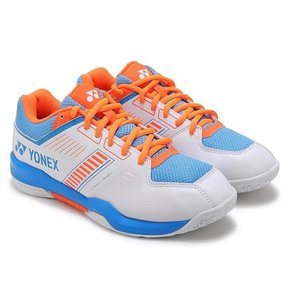 Yonex Power Cushion Strider Flow Badminton Shoe | White/Sky Blue