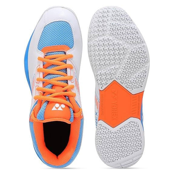 Yonex Power Cushion Strider Flow Badminton Shoe | White/Sky Blue