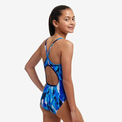 Funkita Girl's Diamond Back One Piece | Chaz Michael