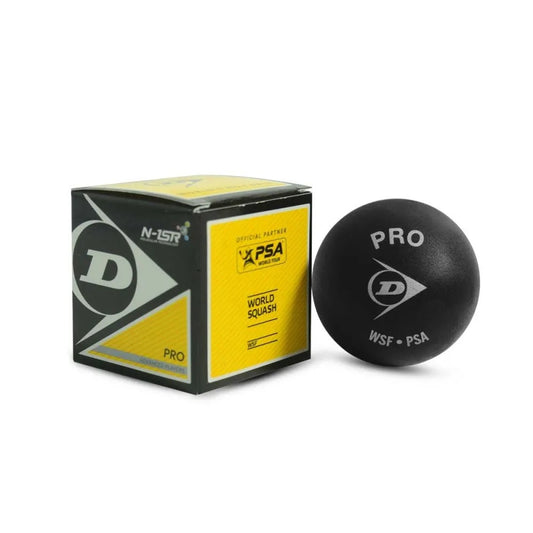 Dunlop Pro Double Dot Yellow Squash Ball (Pack of 12)