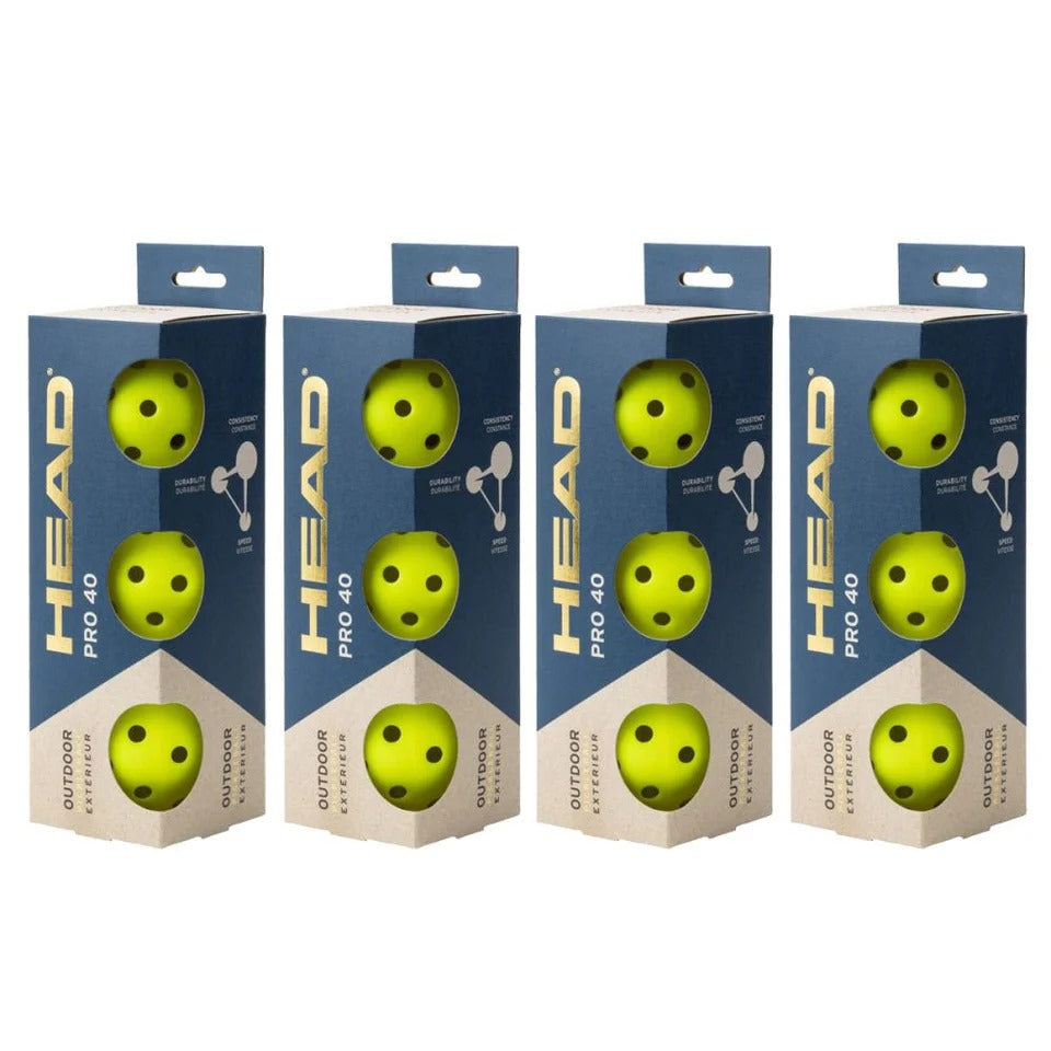 Head 3B Pro 40 Outdoor Pickleball (12 Pcs)