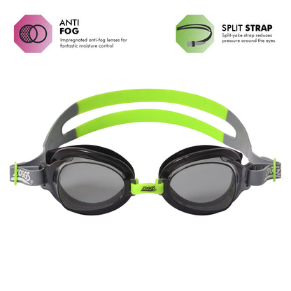 Zoggs Otter Swimming Goggle | Grey/Green - Tinted Smoke Lens