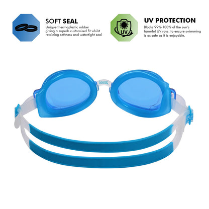 Zoggs Otter Swimming Goggle | Clear/Aqua - Tinted Blue Lens