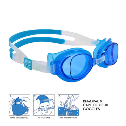 Zoggs Otter Swimming Goggle | Clear/Aqua - Tinted Blue Lens