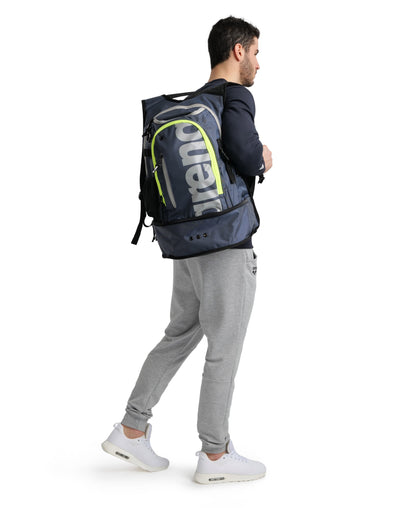 Arena Fastpack 3.0 Backpack | Navy Neon Yellow