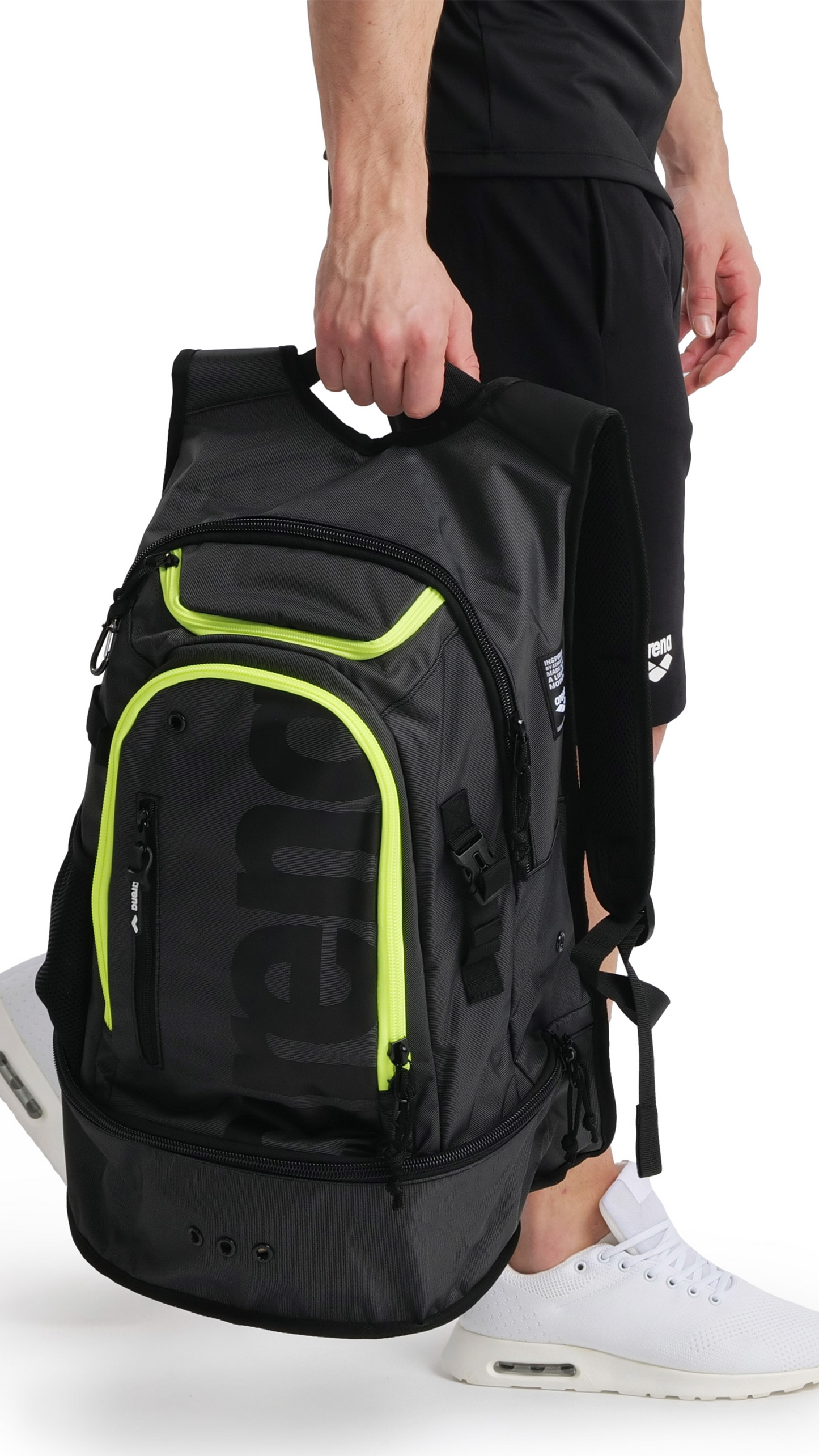 Arena Fastpack 3.0 Backpack | Dark Smoke Neon Yellow