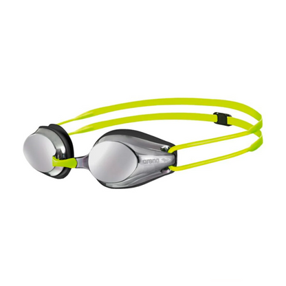 Arena Tracks Junior Mirror Racing Goggle | Silver Black-Fluo Yellow