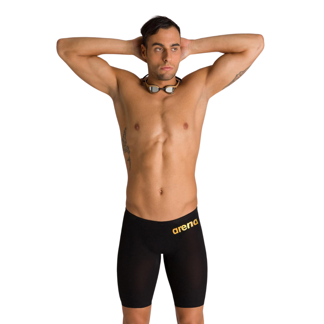 Arena Men's Powerskin Carbon Air2 Black- Gold Jammer