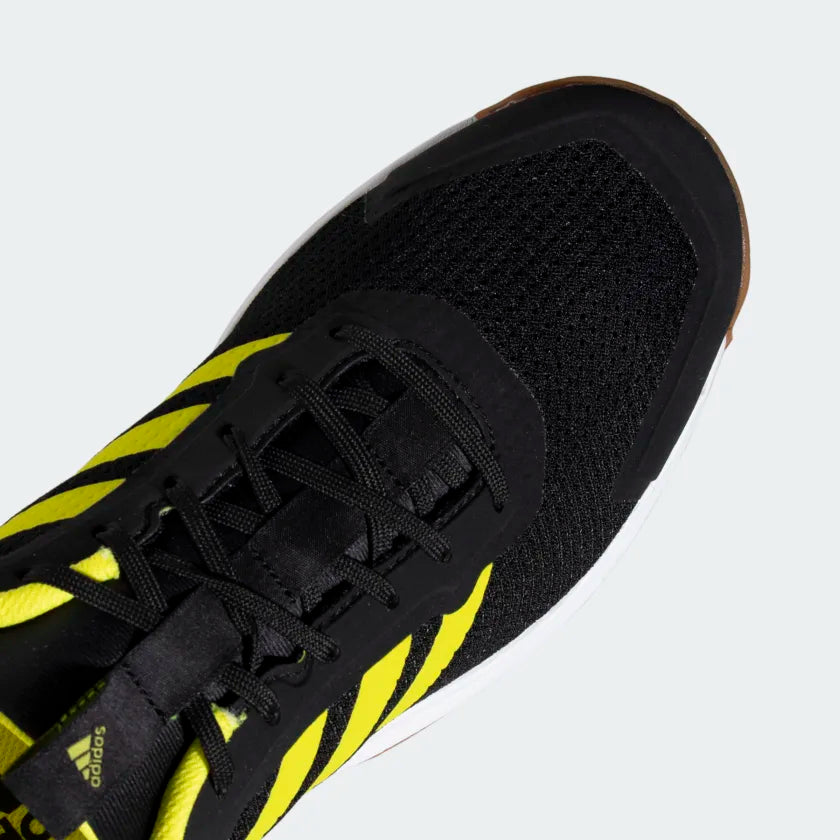 Adidas 21 NDR V2 Badminton Shoes - Core Black/Acid Yellow