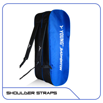 Young Tiger Double Zipper Kitbag with Shoe Compartment | Blue/Black